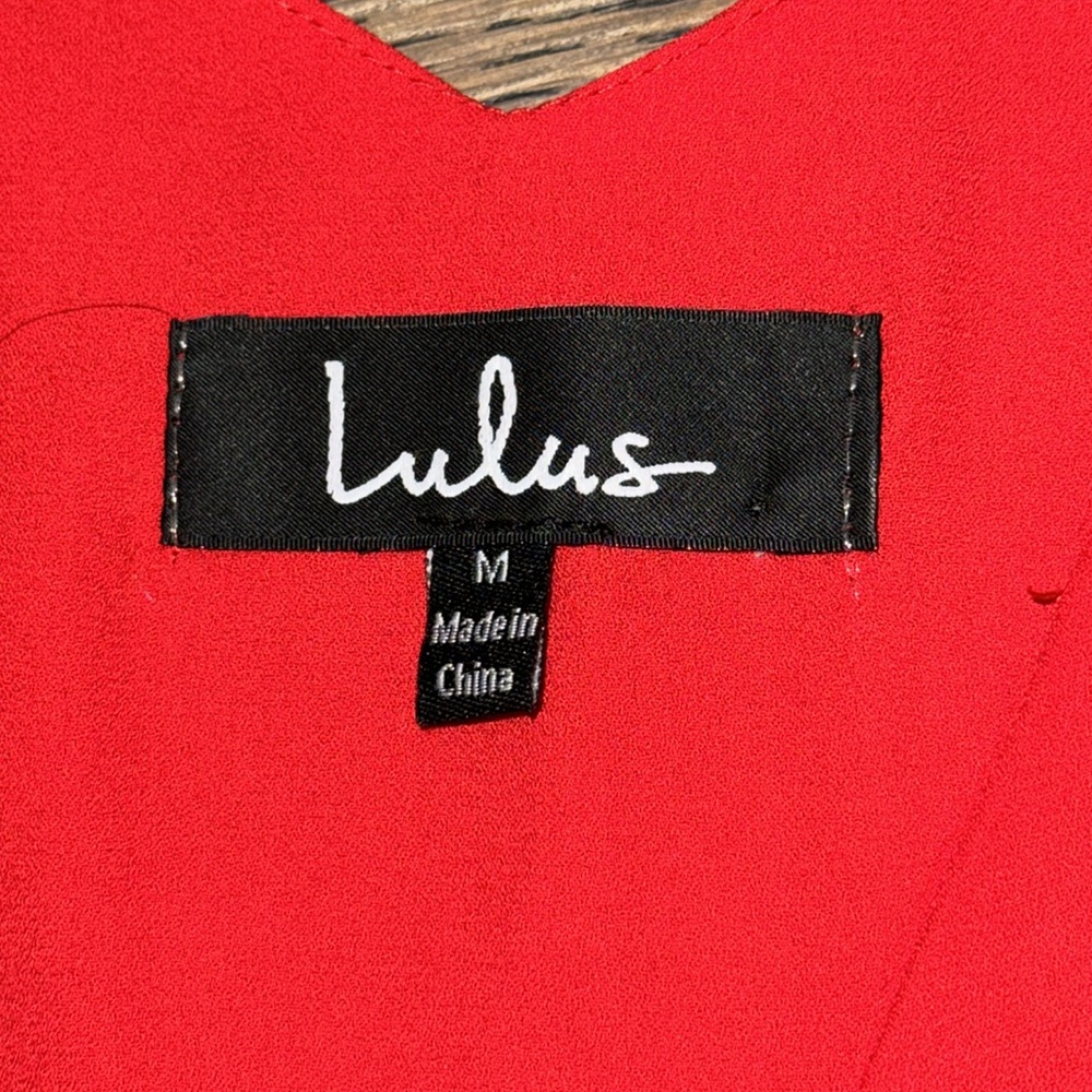 Lulu's Red Spaghetti Strap Tank Top - Picture 2 of 6